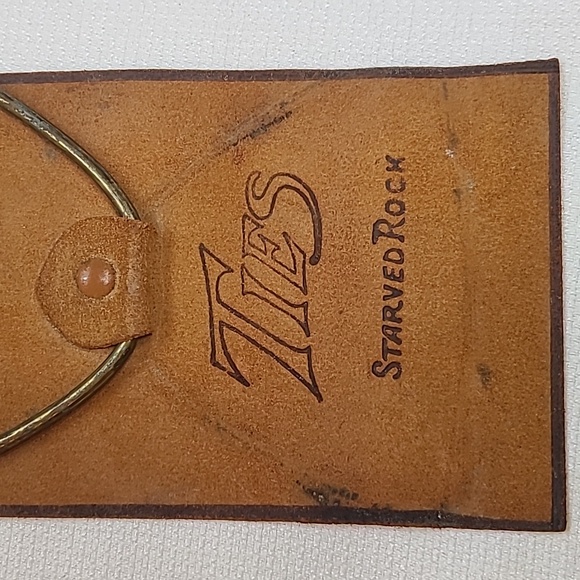 Vintage leather tie hanger advertising piece, conversation piece, bar display - Picture 4 of 7